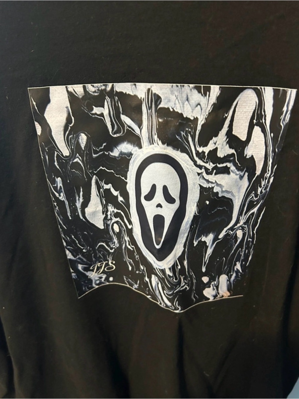 NWT Handmade One Of A Kind Ghostface Scream Horror Movie t-shirt